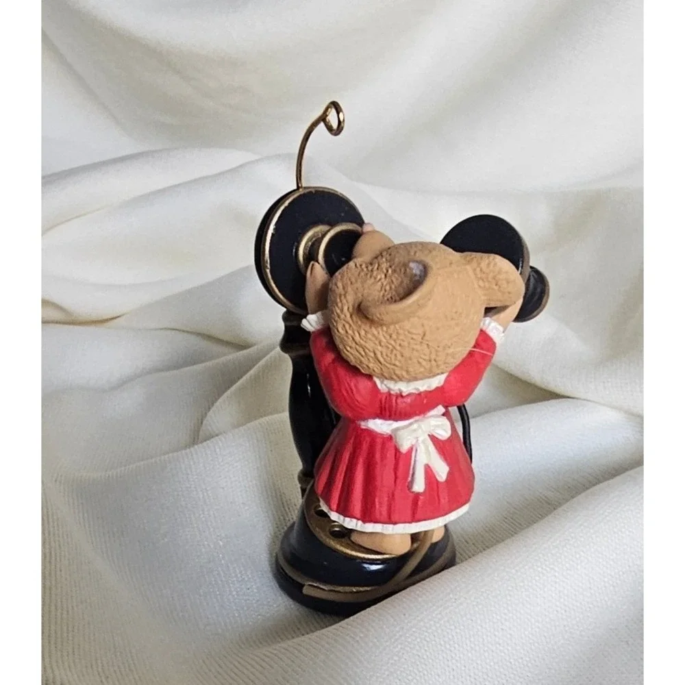 VTG Bundle  1999 Hallmark Keepsake Mouse on Candlestick Telephone Ornaments